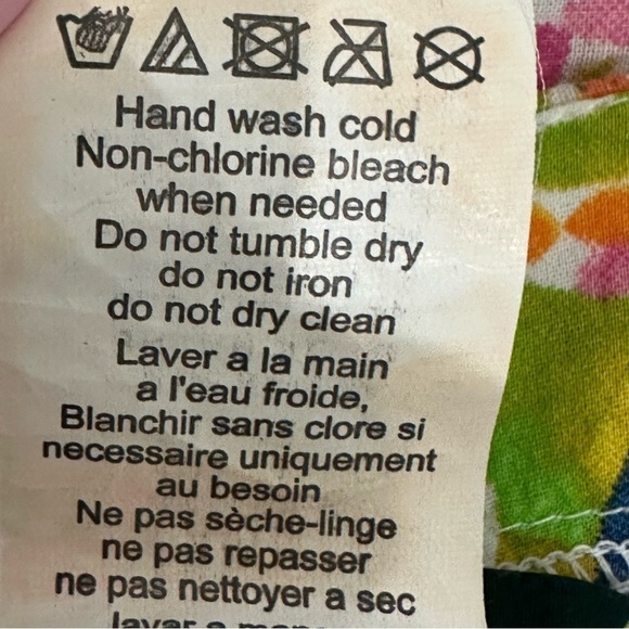 Ralph Lauren Swim Coverup Paisley Watercolor Pink Blue Green V neck - Picture 8 of 8